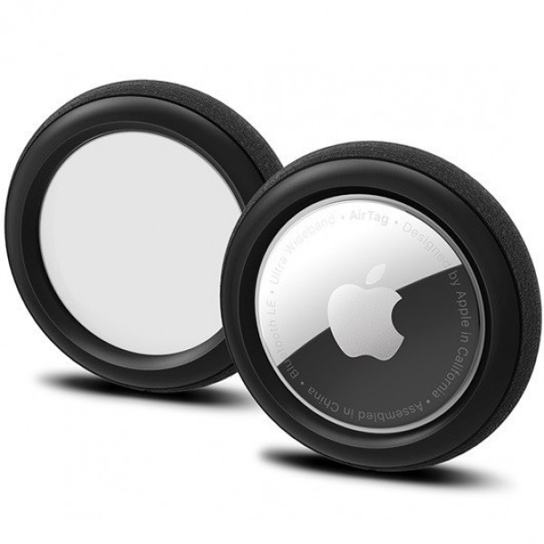  Чохол для AirTag Spigen Silicon Fit Black 2 per pack (AHP03070)