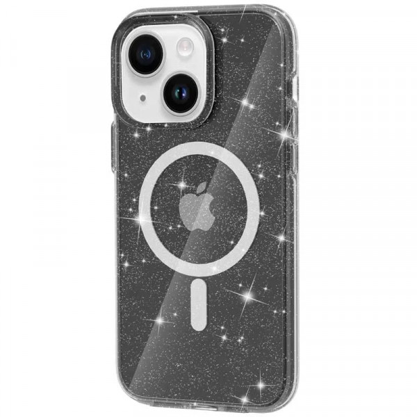  Чохол Galaxy Sparkle MagFit для iPhone 13/14 Black+Glitter