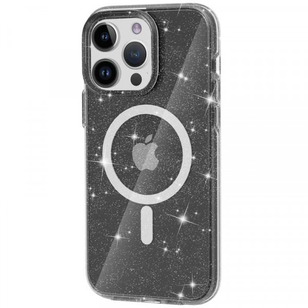  Чехол Galaxy Sparkle MagFit для iPhone 14 Pro Max Black+Glitter