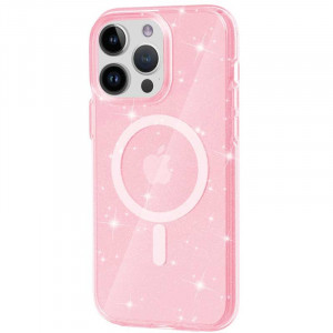  Чохол Galaxy Sparkle MagFit для iPhone 15 Pro Pink+Glitter