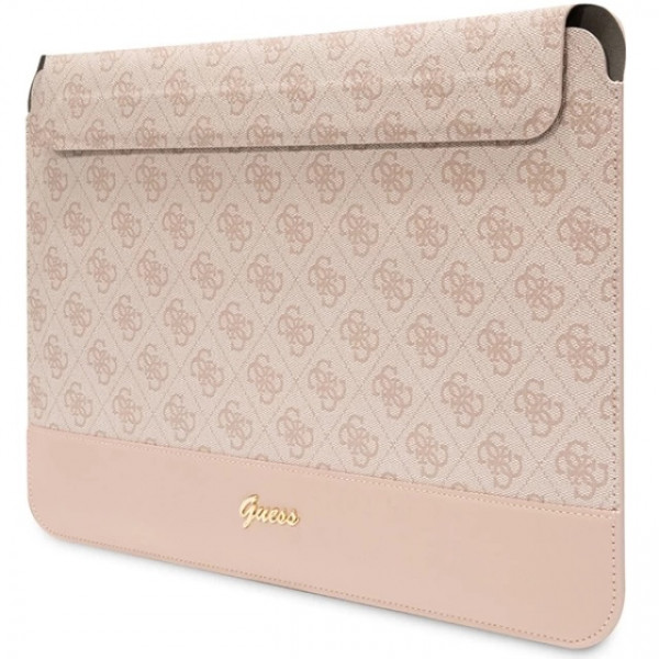  Чехол Guess 4G Stripe Metal Logo для MacBook 14 Pink (GUCS14PS4SGP)