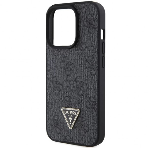  Чехол Guess Leather 4G Diamond Triangle для iPhone 15 Pro Max Black (GUHCP15XP4TDPK)