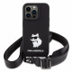  Чохол Karl Lagerfeld Crossbody Silicone Choupette для iPhone 15 Pro Black (KLHCP15LSCBSCNK)