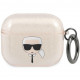  Чохол Karl Lagerfeld Glitter Karls Head для AirPods 3 Gold (KLA3UKHGD)