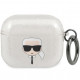  Чохол Karl Lagerfeld Glitter Karls Head для AirPods 3 Silver (KLA3UKHGS)