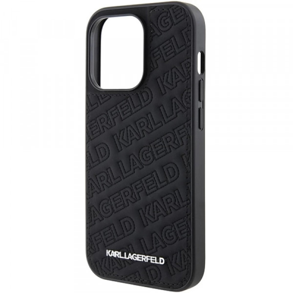  Чохол Karl Lagerfeld Quilted K Pattern для iPhone 15 Pro Max Black (KLHCP15XPQKPMK)