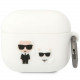  Чехол Karl Lagerfeld Silicone Karl  Choupette для AirPods 3 White (KLACA3SILKCW)
