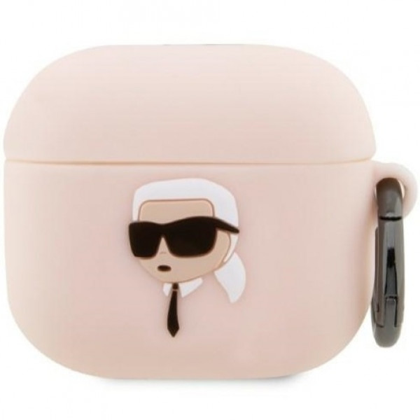  Чохол Karl Lagerfeld Silicone Karl Head 3D для AirPods Pro 2 Pink (KLAP2RUNIKP)