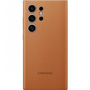  Чохол Leather Case для Samsung S24 Ultra Brown (AAA)