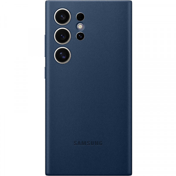  Чохол Leather Case для Samsung S24 Ultra Navy Blue (AAA)