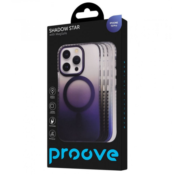  Чохол Proove Shadow Star Case with Magnetic Ring для iPhone 15 Pro Blue (PCSSIP15P012)