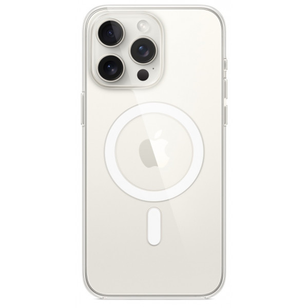  Чохол Silicone Clear Case With MagSafe iPhone 15 Pro Max Transparent