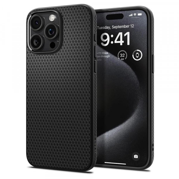  Чохол Spigen Liquid Air для iPhone 15 Pro Max Matte Black (ACS06562)