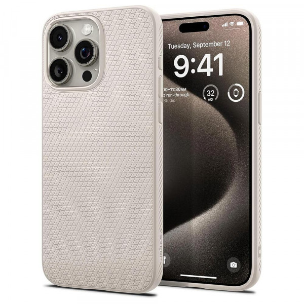  Чохол Spigen Liquid Air для iPhone 15 Pro Max Natural Titanium (ACS07212)