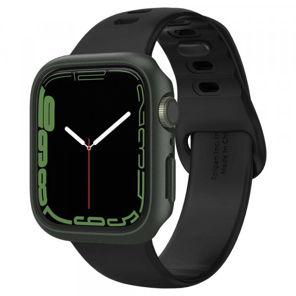  Чехол Spigen Thin Fit для Apple Watch 7/8/9 45mm Military Green (ACS04175)