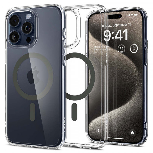  Чехол Spigen Ultra Hybrid для Apple iPhone 15 Pro Max with MagSafe Graphite (ACS06577)