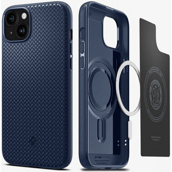  Чохол Spigen для Apple iPhone 15 Mag Armor MagFit, Navy Blue