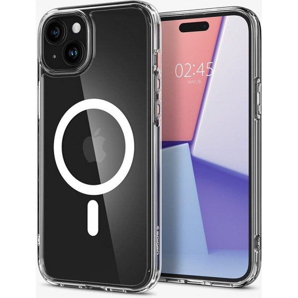  Чохол Spigen для Apple iPhone 15 Plus Ultra Hybrid MagFit, White