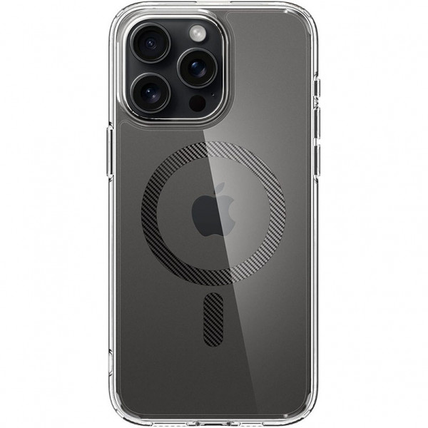  Чохол Spigen для Apple iPhone 15 Pro Max Ultra Hybrid MagFit, Carbon Fiber