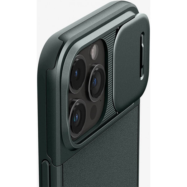  Чохол Spigen для Apple iPhone 15 Pro Optik Armor MagFit, Abyss Green