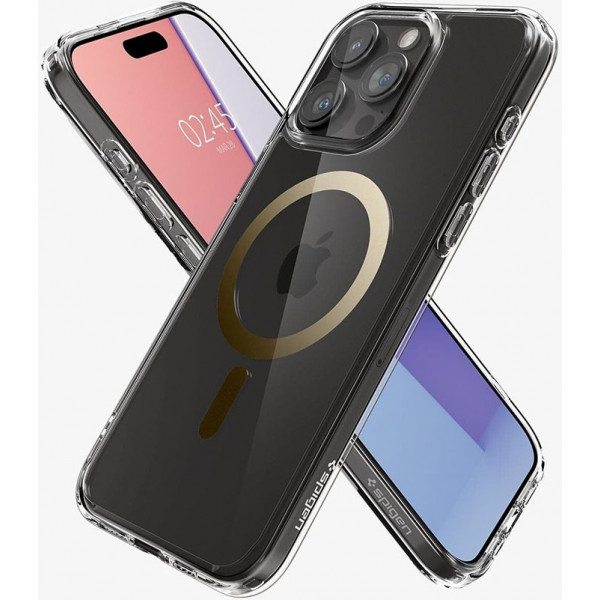  Чохол Spigen для Apple iPhone 15 Pro Ultra Hybrid MagFit, Gold