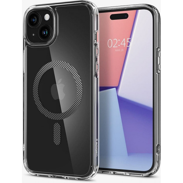  Чохол Spigen для Apple iPhone 15 Ultra Hybrid MagFit, Carbon Fiber