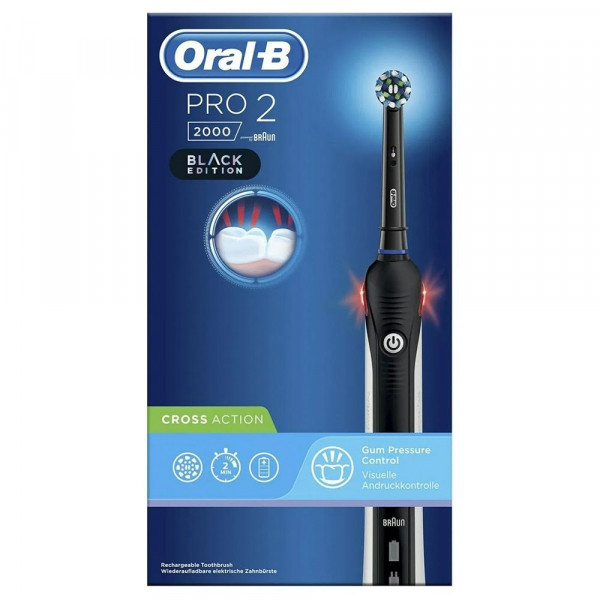  Электрическая зубная щетка BRAUN Oral-B PRO2 2000 D5015132 BK Cross Action